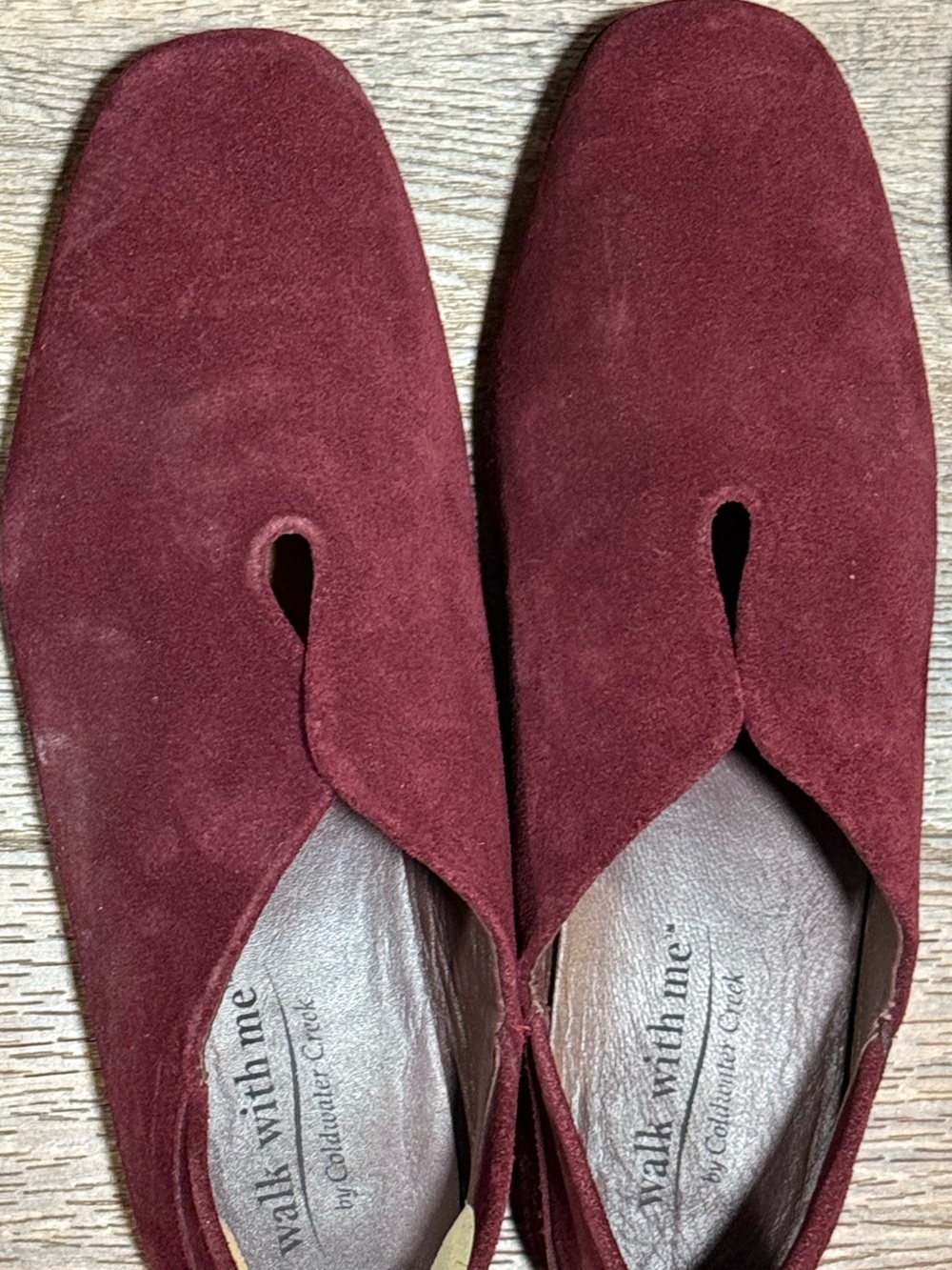 Coldwater Creek Burgundy Suede Slip-On Flats